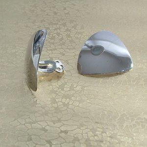 925 Sterling Silver Clip On Earrings Vtg